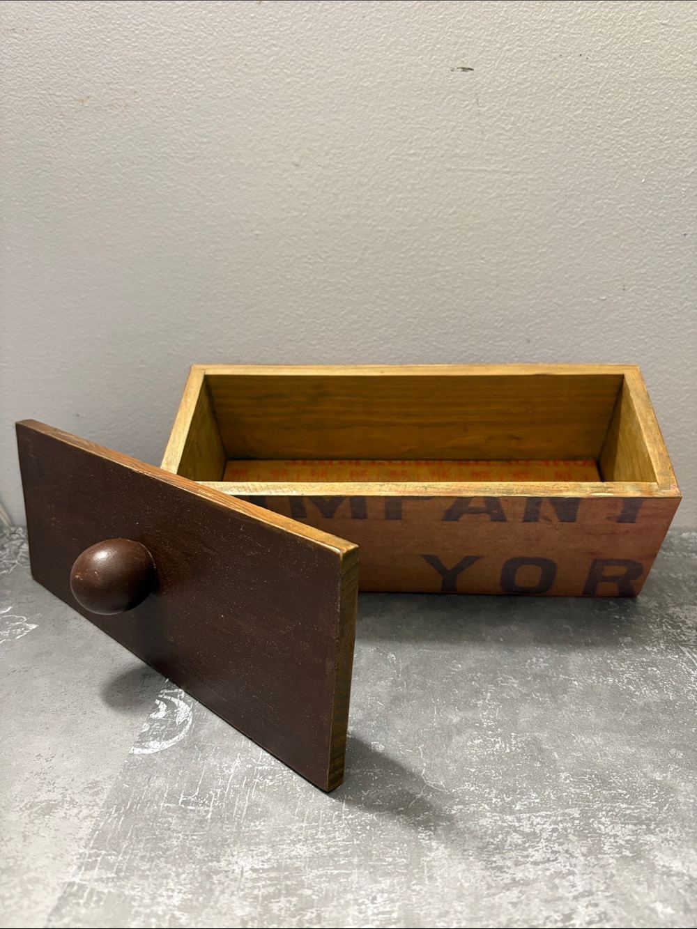 Wooden Box with Wood Top